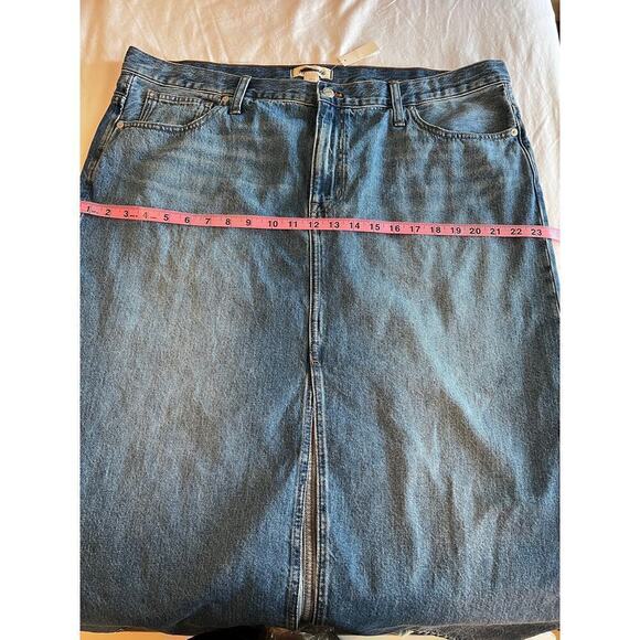 Madewell Women's Denim Mid-Rise Maxi Skirt in Pratt Wash Pratt Wash size 33 - Picture 15 of 16